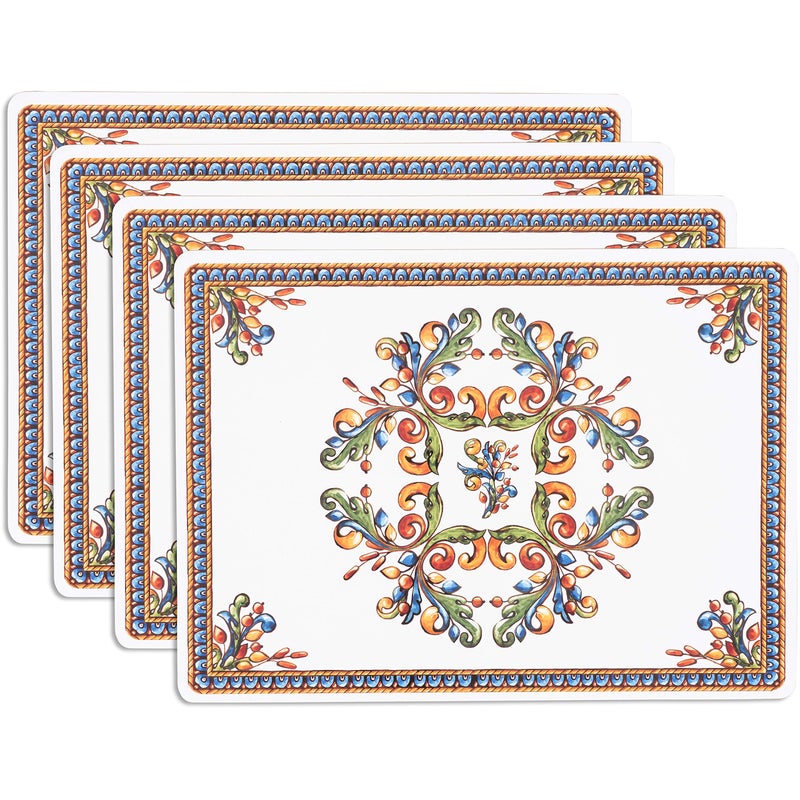 KAF Home Cork Placemats 16 x 12-Inch Set of 4 Chateau (Italian Tile) - Image 1